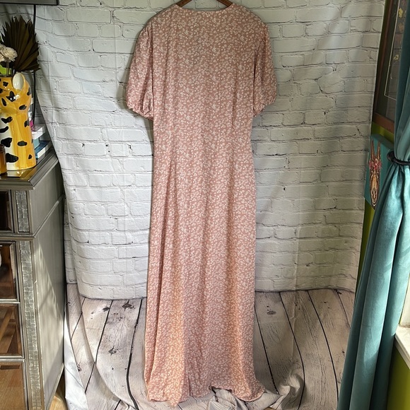 NWOT Nasty Gal Mauve Floral Maxi Dress Size 20 - Picture 5 of 5